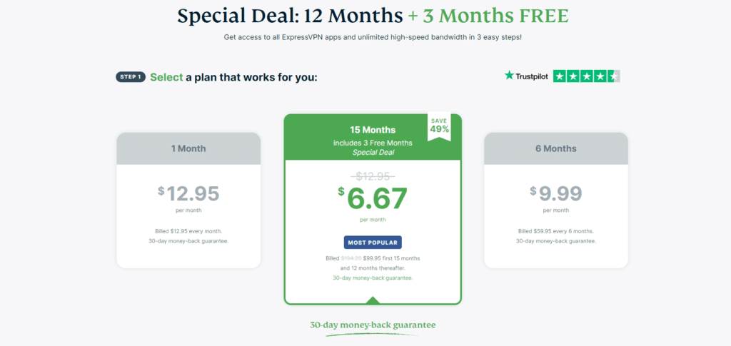 Special Deal: 12 Months + 3 Months FREE