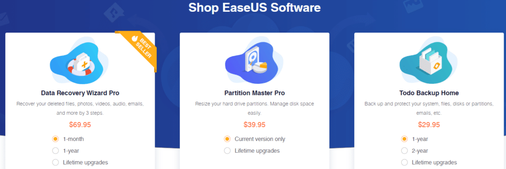 EaseUS Store Center Purchase EaseUS Software Online 1
