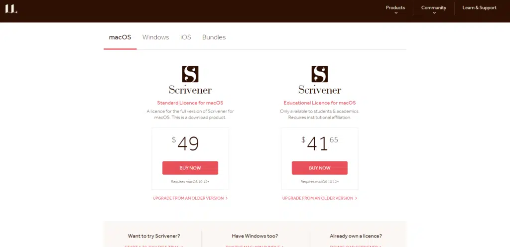 Buy Scrivener