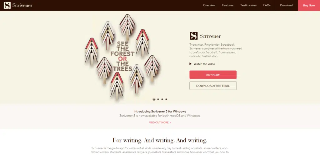 For writing. And writing. And writing.
